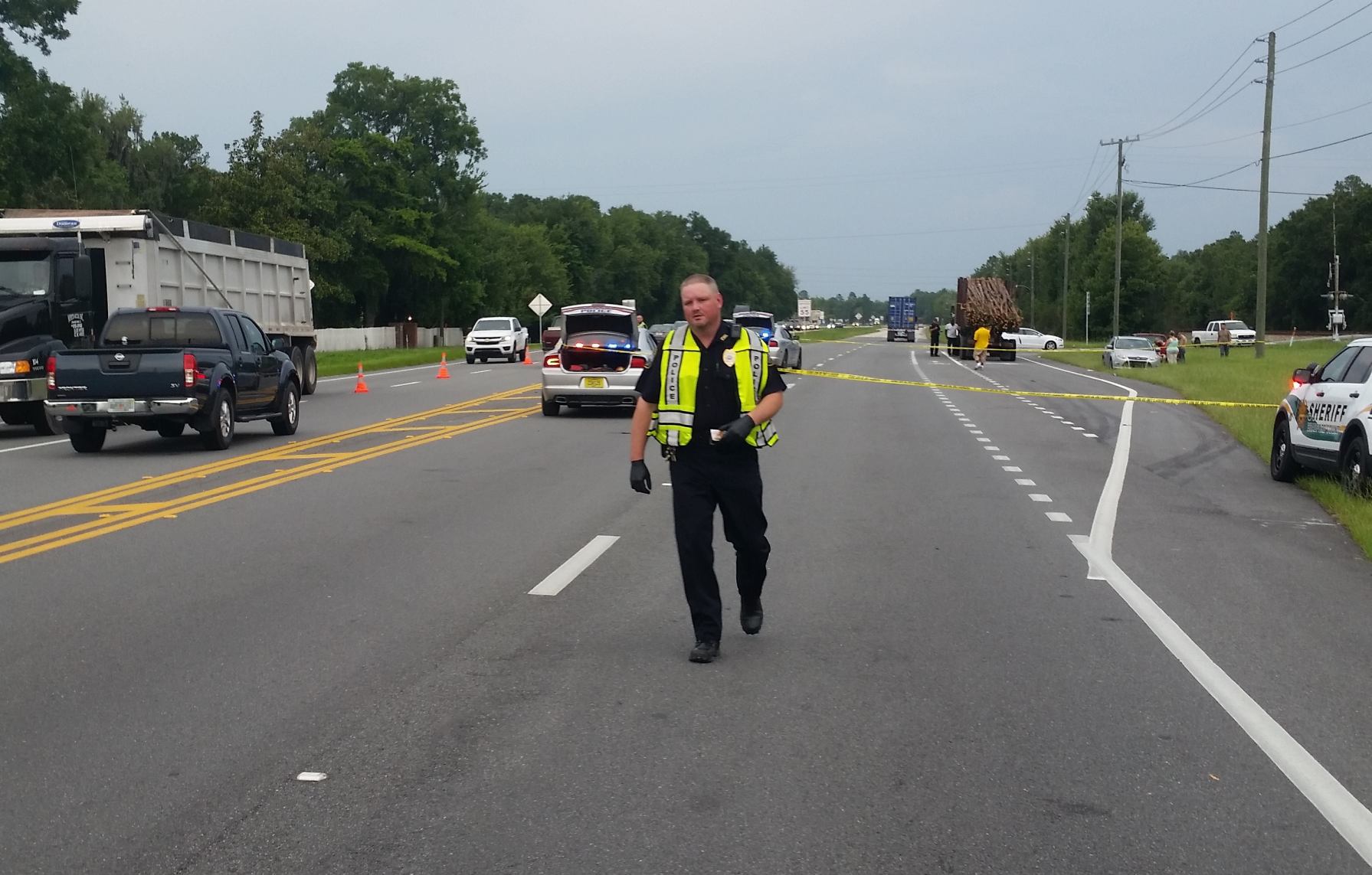 Accident scene on 301